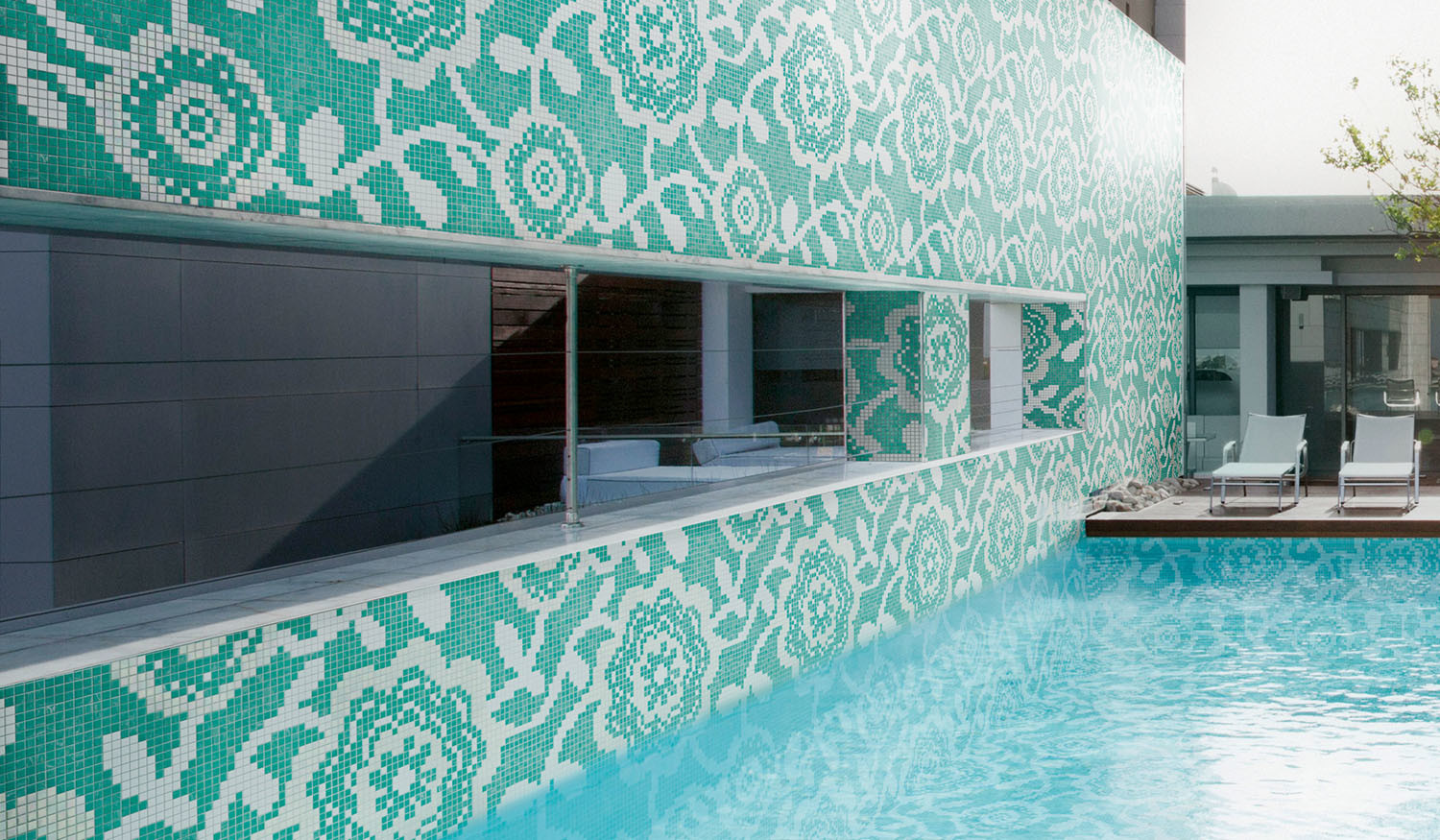 Мозаичное панно для бассейна BISAZZA Flower Carpet Green