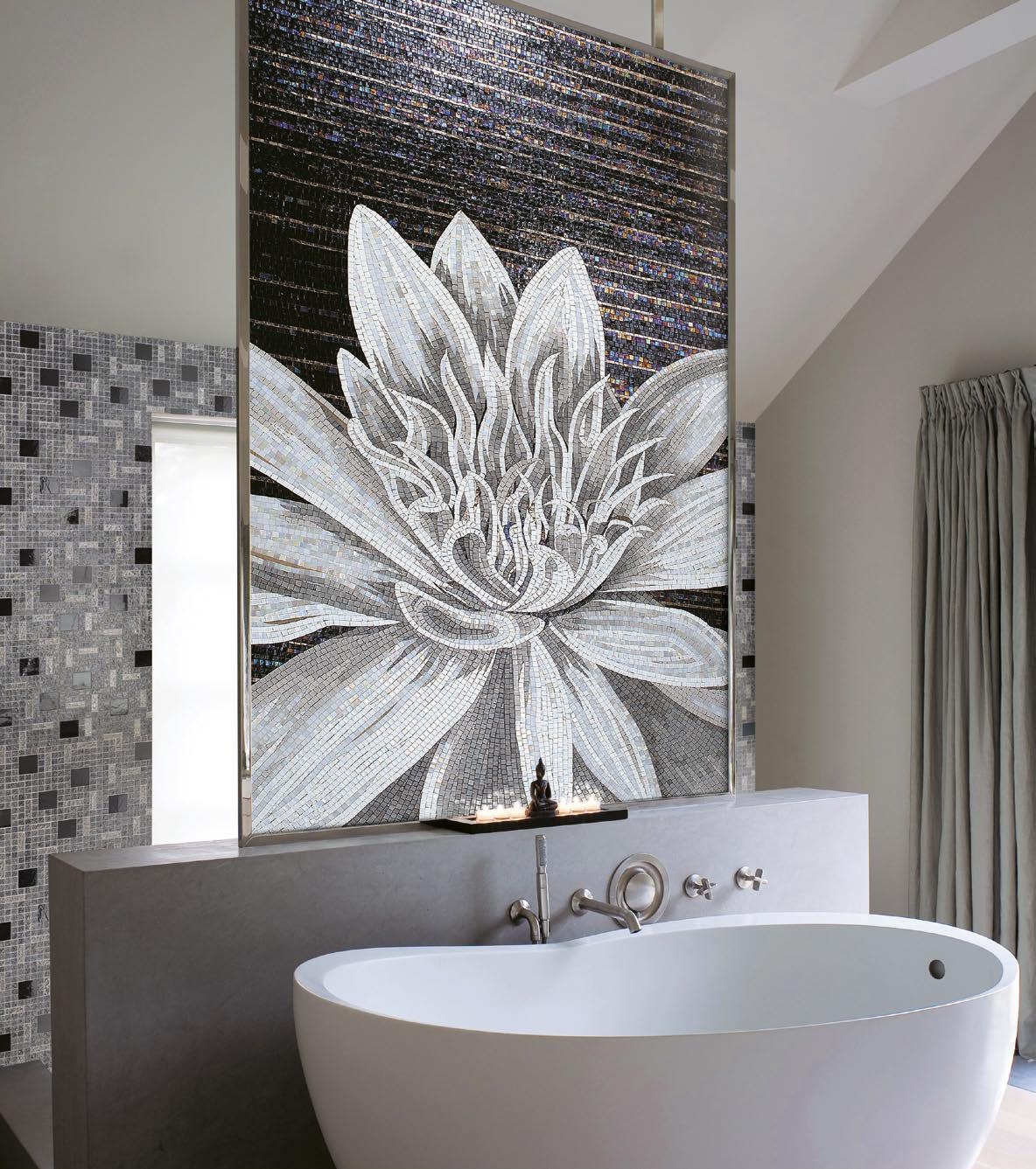 Мозаичное панно в ванную SICIS  Flower