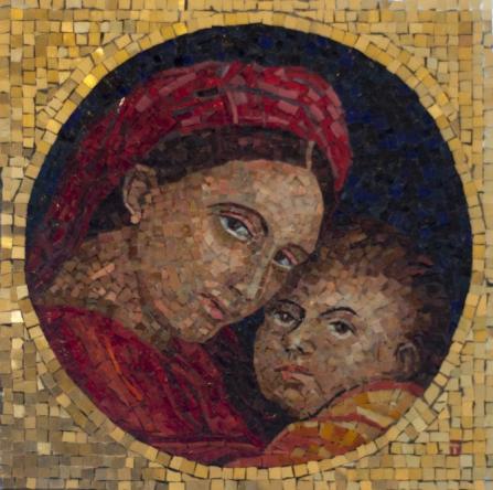 Мозаика Мадонна с младенцем