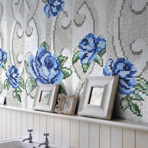 мозаичное панно в ванную sicis flower 8