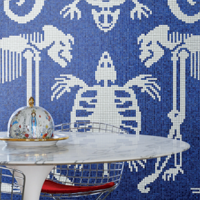 мозаичное панно на кухню bisazza perished blue