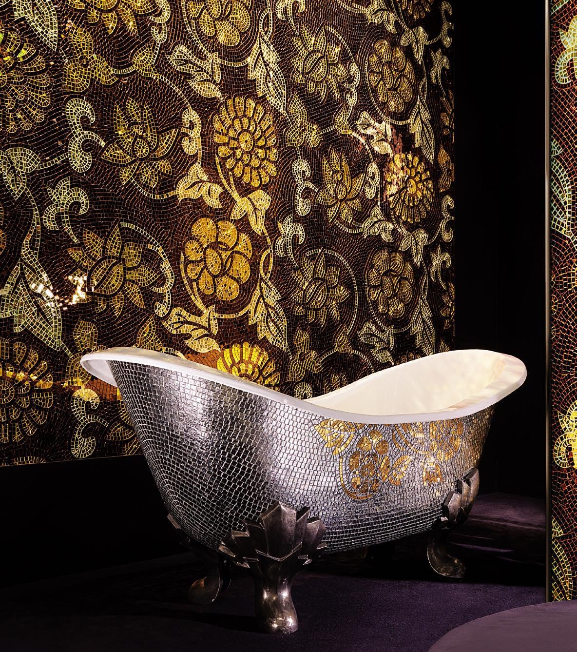 Мозаичное панно в ванную SICIS Flower 4