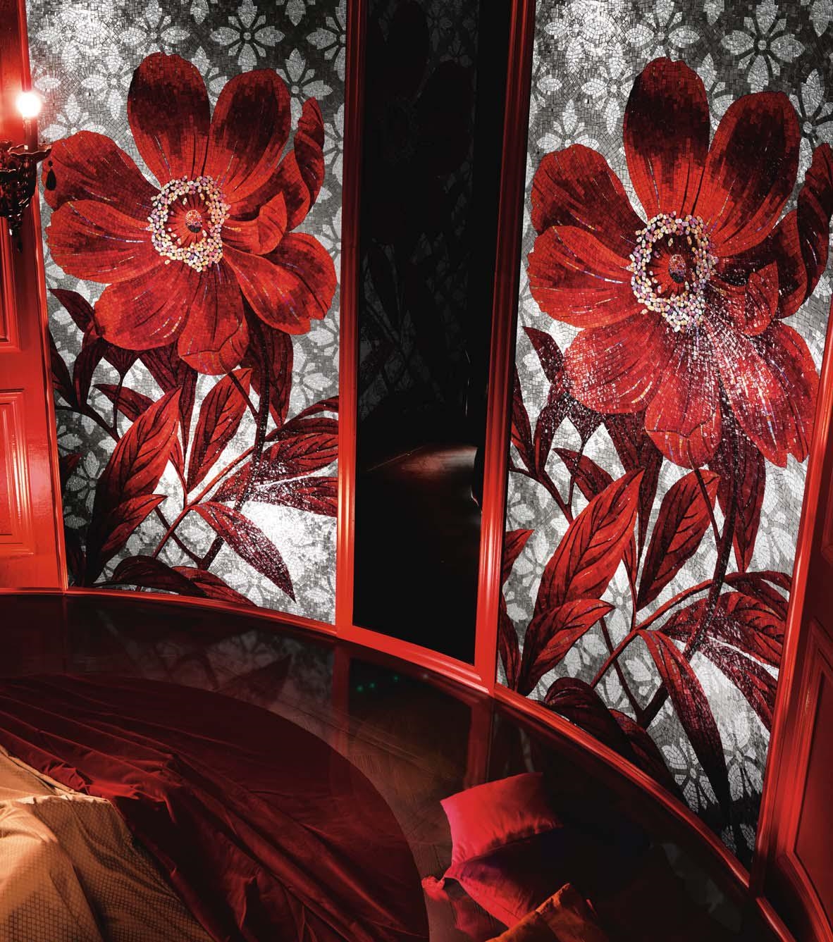 Мозаичный декор  SICIS Red Flowers
