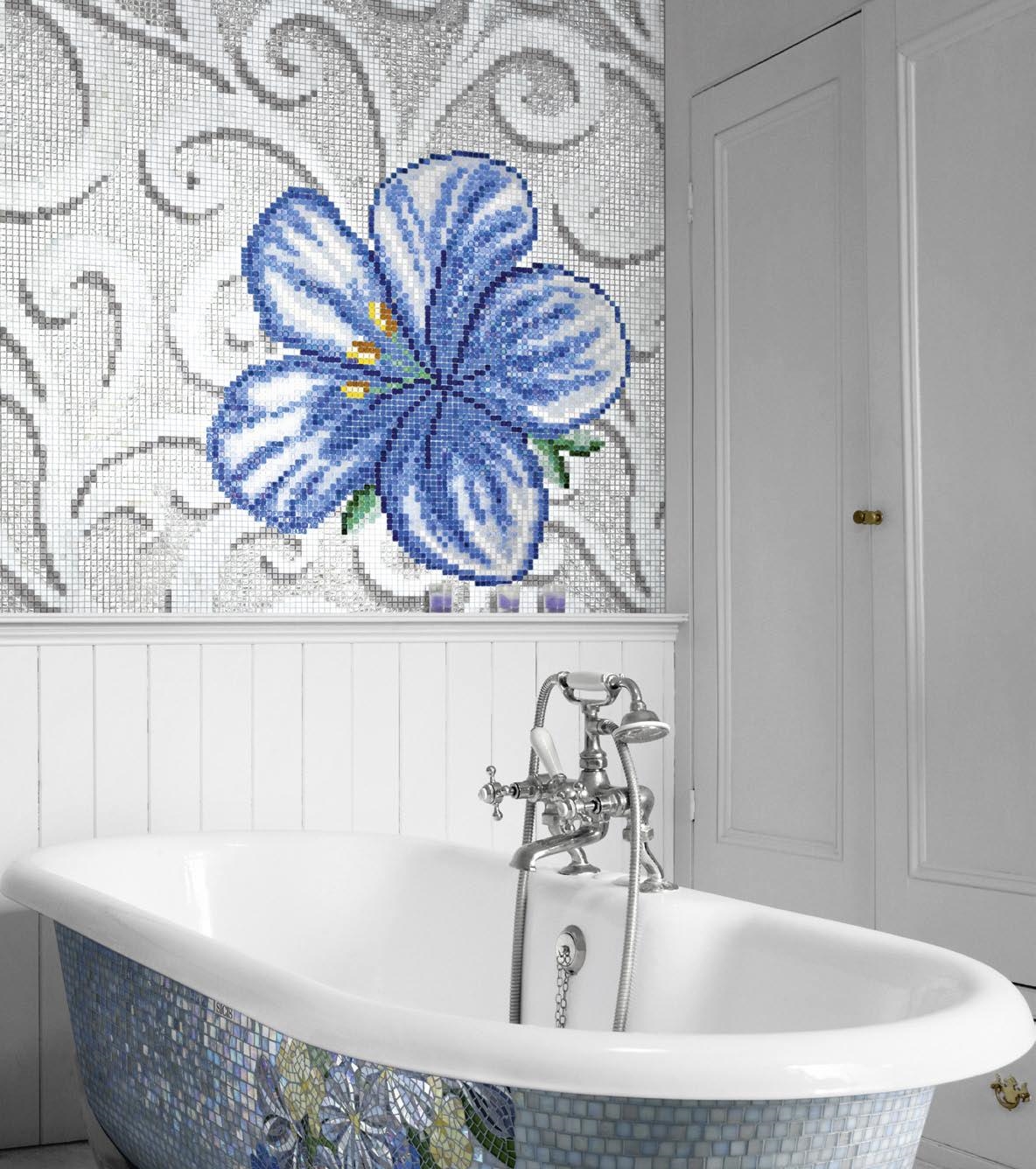 Мозаичное панно в ванную SICIS Flower 11