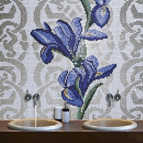 мозаичное панно в ванную sicis flower 5