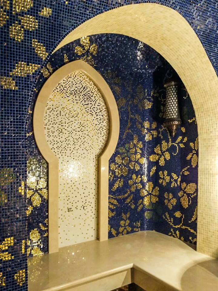Мозаика Восточный хамам декорированный стеклянной мозаикой
