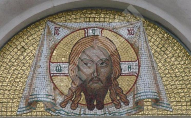 Мозаика Спас нерукотворный Церковь Серафима Саровского