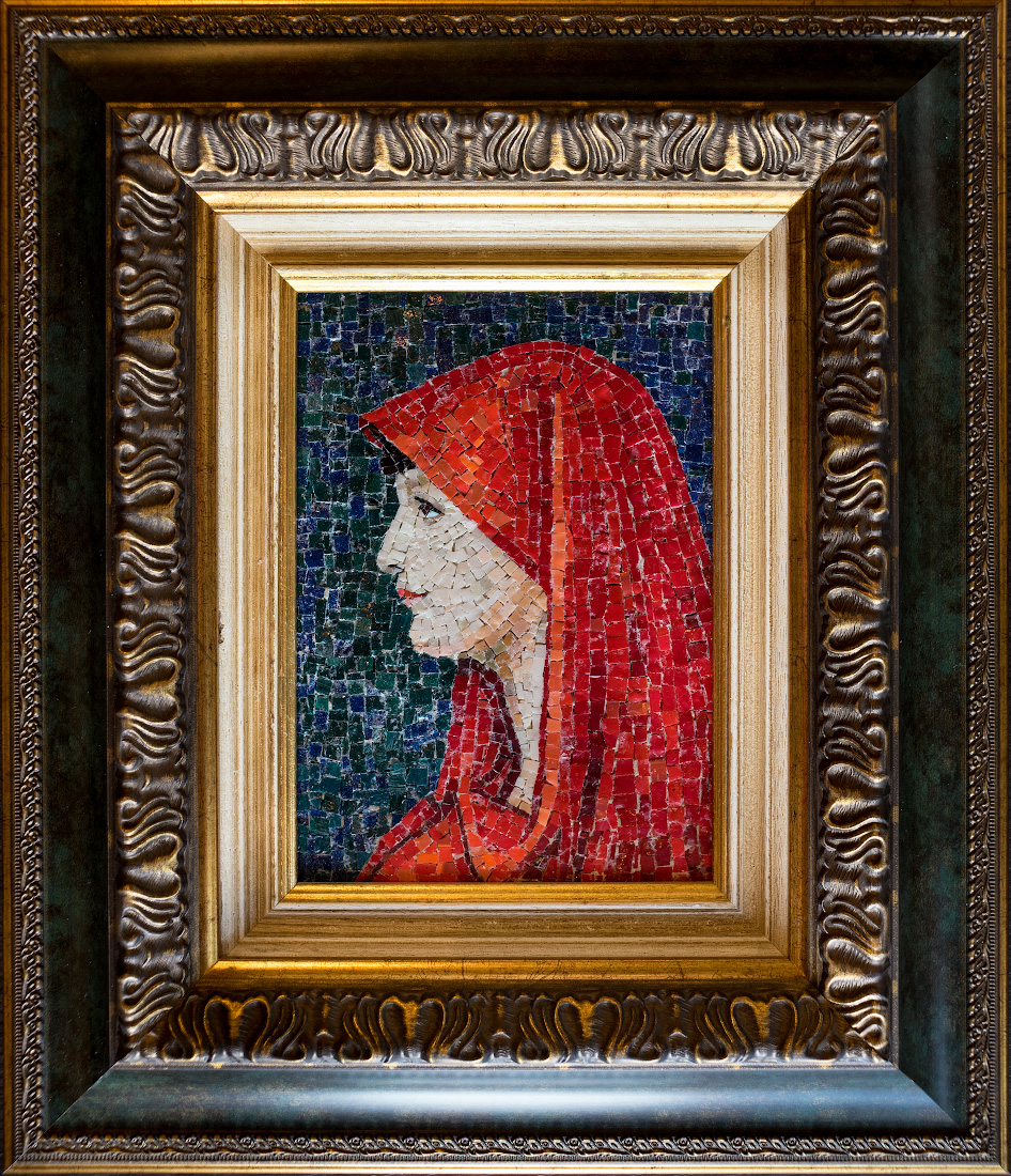 Мозаика Женщина в красной вуали