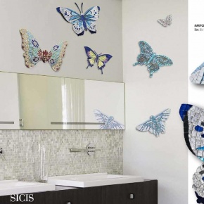 мозаичное панно в ванную sicis butterfly 3