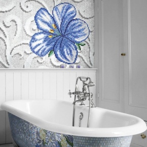 мозаичное панно в ванную sicis flower 11